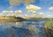 Isaac Levitan Lake. Russia oil on canvas